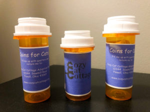 Pill bottles for collecting coins